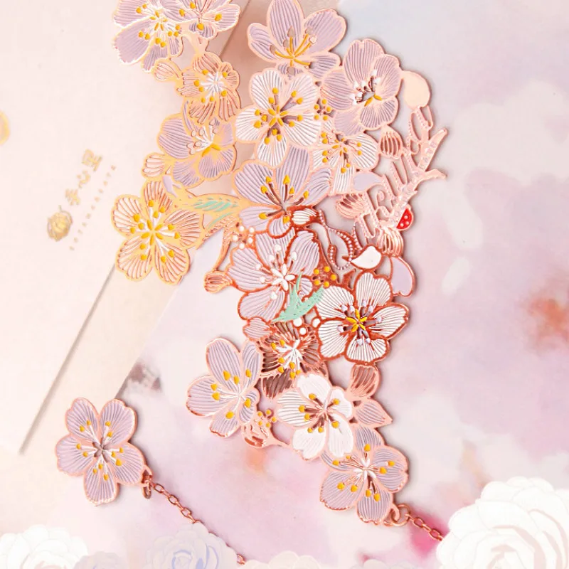 Delicate Sakura Pink Floral Metal Bookmark 10cm*6.3cm Gift Pack Free Shipping
Delicate Sakura Pink Floral Metal Bookmark 10cm*6.3cm Gift Pack Free Shipping