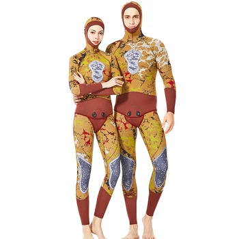 2020 Two Piece Women's Diving Wetsuit 3MM Neoprene Swimwear Split hooded Camouflage suit snorkeling swimsuit women Warm Winter
2020 Two Piece Women's Diving Wetsuit 3MM Neoprene Swimwear Split hooded Camouflage suit snorkeling swimsuit women Warm Winter