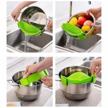 Silicone Colanders Kitchen Clip On Pot Strainer Drainer For Draining Liquid Univers Draining Pasta Vegetable Tool DropShipping
Silicone Colanders Kitchen Clip On Pot Strainer Drainer For Draining Liquid Univers Draining Pasta Vegetable Tool DropShipping
