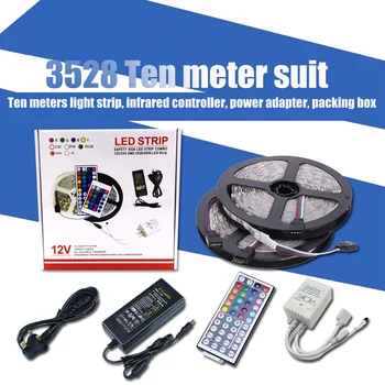 LED strip waterproof with remote control 3528SMD DC12V flexible LED strip ribbon RGB 10M TV desktop screen backlight diode tape
LED strip waterproof with remote control 3528SMD DC12V flexible LED strip ribbon RGB 10M TV desktop screen backlight diode tape