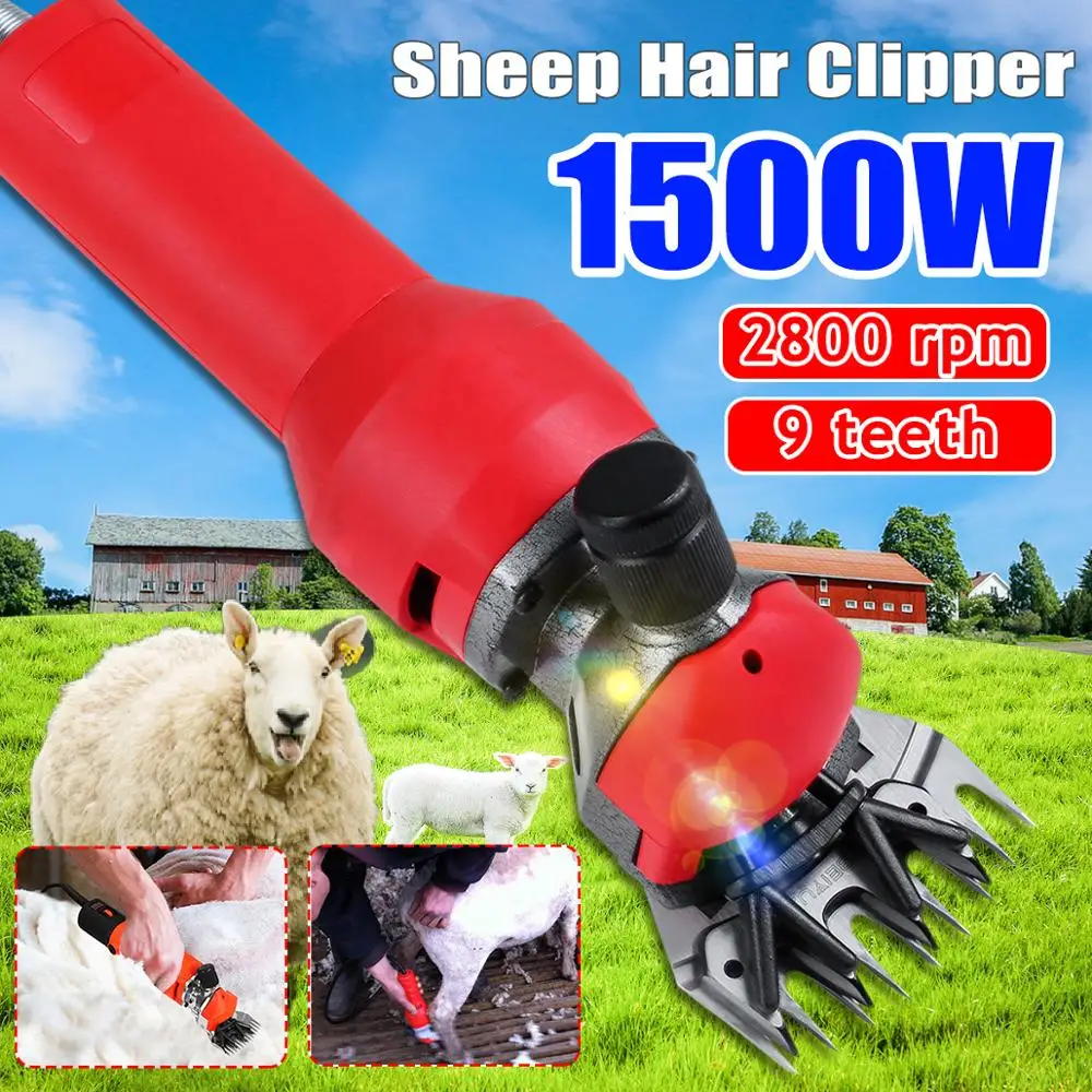 1500W 220V-240V 9 Teeth Electric Sheep Goat Shearing Machine Clipper Farm Shear Cutter Wool scissor Cut Machine With Box 2800rmp
1500W 220V-240V 9 Teeth Electric Sheep Goat Shearing Machine Clipper Farm Shear Cutter Wool scissor Cut Machine With Box 2800rmp