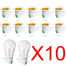 10PCS E27 LED base bulb socket to European plug lamp socket bulb adapter converter with ON OFF button switch lighting
10PCS E27 LED base bulb socket to European plug lamp socket bulb adapter converter with ON OFF button switch lighting