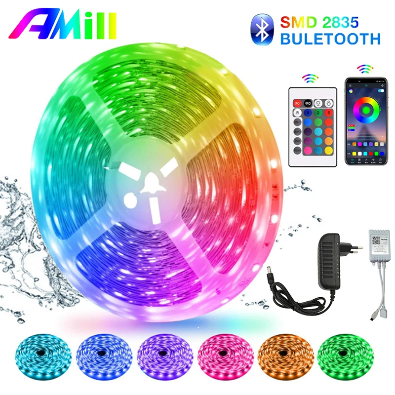 High-end Bluetooth 5050 RGB LED Strip Light SMD 5050 Flexible Ribbon LED Light 10M-5M Waterproof Tape Diode DC12V Music Control
High-end Bluetooth 5050 RGB LED Strip Light SMD 5050 Flexible Ribbon LED Light 10M-5M Waterproof Tape Diode DC12V Music Control