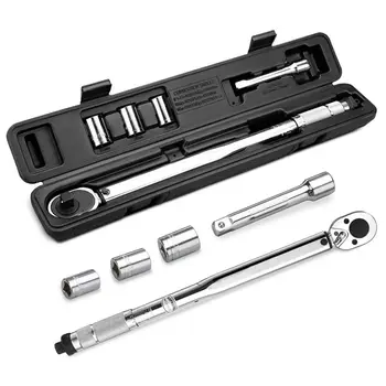 1/2-Inch Drive Click Torque Wrench (10-150 ft-lbs.or 13.6-203.5 Nm) 24-Tooth Dual Scale Alloy Steel 
1/2-Inch Drive Click Torque Wrench (10-150 ft-lbs.or 13.6-203.5 Nm) 24-Tooth Dual Scale Alloy Steel