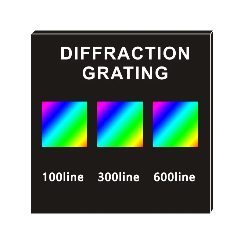 diffraction grating three in one 100 300 600 line 1mm Teaching demonstration Instrument splitting glass spectrum Customizable
diffraction grating three in one 100 300 600 line 1mm Teaching demonstration Instrument splitting glass spectrum Customizable