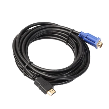 JETTING 1pc 1.8M 6FT HDMI Gold Male To VGA HD-15 Male 15Pin Video Adapter Cord Cable For HDTV PC Laptop Adapter Cable 1080P
JETTING 1pc 1.8M 6FT HDMI Gold Male To VGA HD-15 Male 15Pin Video Adapter Cord Cable For HDTV PC Laptop Adapter Cable 1080P