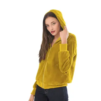 Women Winter Warm Hooded Long Sleeve Crop Top Thicken Fluffy Plush Zip Up Jacket Coat Plus Size Short Outwear with Pockets S-2XL 
Women Winter Warm Hooded Long Sleeve Crop Top Thicken Fluffy Plush Zip Up Jacket Coat Plus Size Short Outwear with Pockets S-2XL
