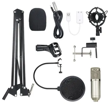 BM800 Condenser Microphone Lit Pro Audio Studio Recording & Brocasting Adjustable Mic Suspension Scissor Arm Pop Filter Black
BM800 Condenser Microphone Lit Pro Audio Studio Recording & Brocasting Adjustable Mic Suspension Scissor Arm Pop Filter Black