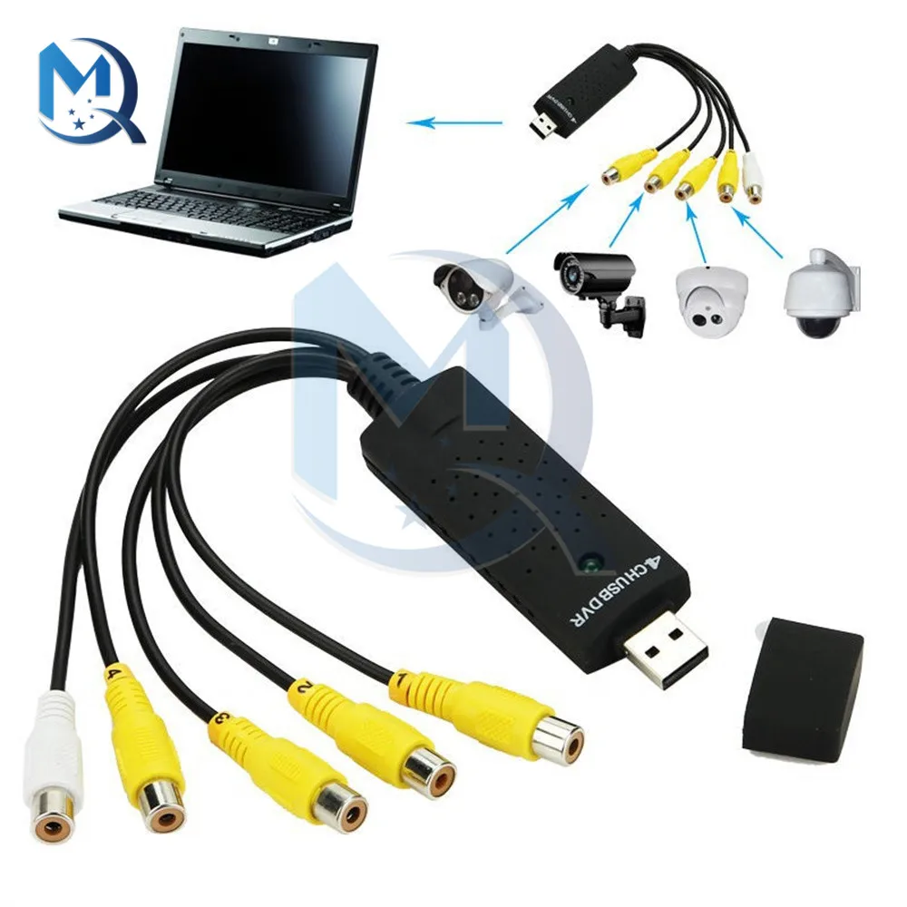 Четырехканальная Карта видеозахвата USB 2 0 4-канальная поддержка одного аудио
