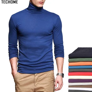 

Men Fitness Tight Turtleneck Tops High collar Compression Shirts Bodybuilding Sportswear Long Sleeve Top Gyms T Shirt Col haut L