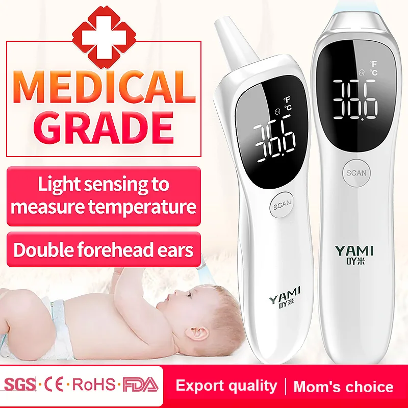 LED Digital Thermometer Non-contact Ear Forehead Dual Mode High Precision Fast Accurate Infrared Baby Thermometer Electronic
LED Digital Thermometer Non-contact Ear Forehead Dual Mode High Precision Fast Accurate Infrared Baby Thermometer Electronic