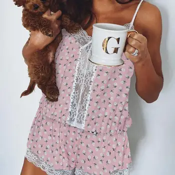 Women Ladies Summer Sexy Lace Camisole Shorts Leopard Pajamas Casual Sleeveless Loose Nightwear Jumpsuit Romper
Women Ladies Summer Sexy Lace Camisole Shorts Leopard Pajamas Casual Sleeveless Loose Nightwear Jumpsuit Romper