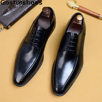 Men Shoes Black Brown Cow Leather Lace-up Dress Men Office Shoes Pointed Toe Formal Leather Shoes Men For Wedding Business Party
Men Shoes Black Brown Cow Leather Lace-up Dress Men Office Shoes Pointed Toe Formal Leather Shoes Men For Wedding Business Party