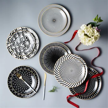 Tableware Ceramic Dinner Plate Set Dish 8/10 Inch Porcelain Cute Dessert Plate Dinnerware European Geometry Modern Plate
Tableware Ceramic Dinner Plate Set Dish 8/10 Inch Porcelain Cute Dessert Plate Dinnerware European Geometry Modern Plate