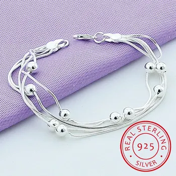 Free Shipping Silver Jewelry 925 Silver Bracelets Beads Bracelet Silver Chain Bracelets Jewelry For Women Gift
Free Shipping Silver Jewelry 925 Silver Bracelets Beads Bracelet Silver Chain Bracelets Jewelry For Women Gift