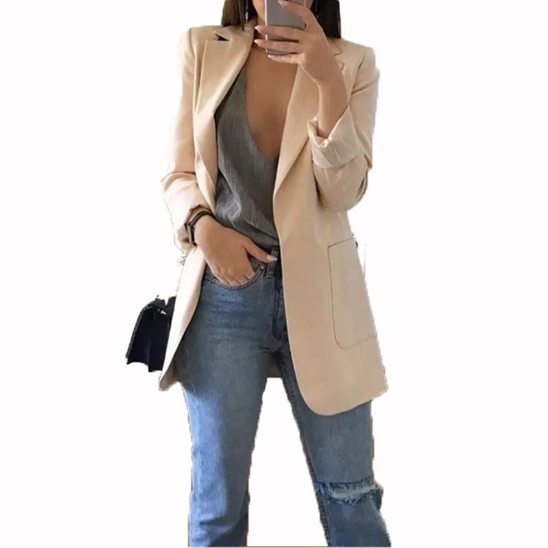 Women's Europe and the United States spring and autumn explosions fashion lapel Slim cardigan temperament large size suit jacket
Women's Europe and the United States spring and autumn explosions fashion lapel Slim cardigan temperament large size suit jacket