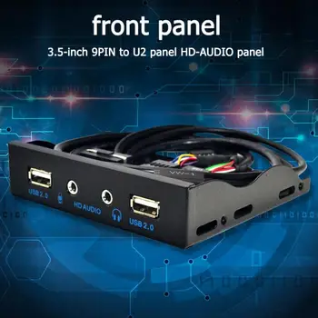 3.5 inch 9Pin to 2 USB 2.0 Port HUB Splitter Floppy Bay HD Audio 3.5mm Earphone Jack Expansion Front Panel Rack for Computer PC
3.5 inch 9Pin to 2 USB 2.0 Port HUB Splitter Floppy Bay HD Audio 3.5mm Earphone Jack Expansion Front Panel Rack for Computer PC