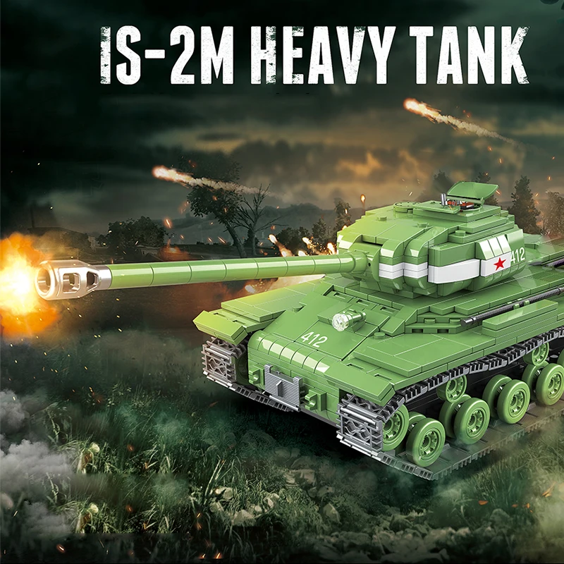 1068 pcs Military IS-2M Heavy Tank Soldier Weapon Building Blocks Fit LegoING Technic WW2 Tank Bricks Army Kids Toys For Boys B
1068 pcs Military IS-2M Heavy Tank Soldier Weapon Building Blocks Fit LegoING Technic WW2 Tank Bricks Army Kids Toys For Boys B