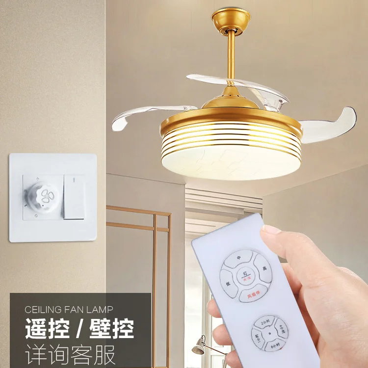 Stealth Fan Lights With Lights Modern Simple LED Fan Lights 4 Invisible Retractable Fan Blades with Remote Control
Stealth Fan Lights With Lights Modern Simple LED Fan Lights 4 Invisible Retractable Fan Blades with Remote Control