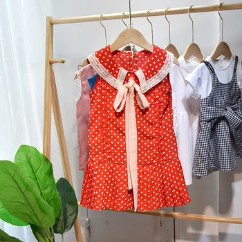 Pretty bow kids dresses for girls pleated princess dresses 3-7year baby girls tutudress children A-line vestidos 
Pretty bow kids dresses for girls pleated princess dresses 3-7year baby girls tutudress children A-line vestidos