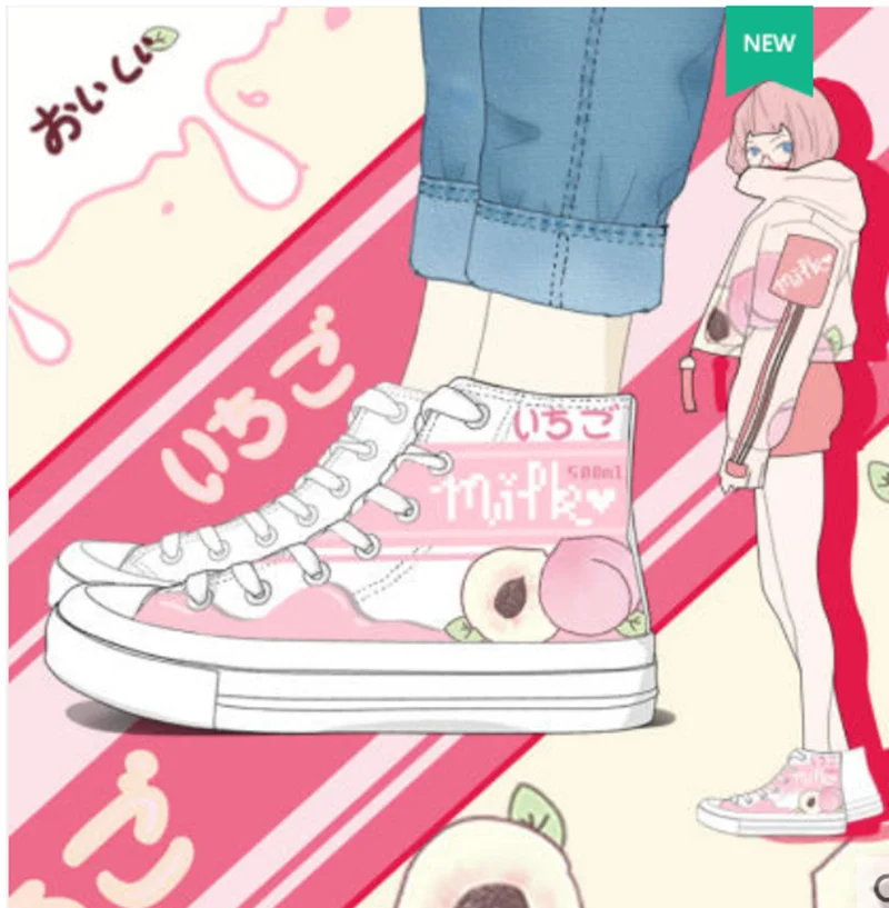 Japanese peach canvas shoes female high-top sweet girl casual shoes cute Lolita girl kawaii girl tea party princess cos loli
Japanese peach canvas shoes female high-top sweet girl casual shoes cute Lolita girl kawaii girl tea party princess cos loli