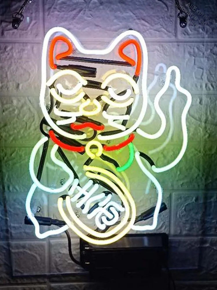 2021 новая звезда неоновая вывеска китайский Кот lucky glass Аркада крутая s сказочные