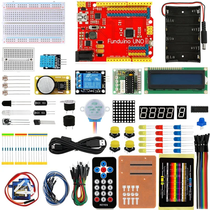 for UNO Project Super Starter Kit with Tutorial and for UNO R3 Compatible with Arduino
for UNO Project Super Starter Kit with Tutorial and for UNO R3 Compatible with Arduino