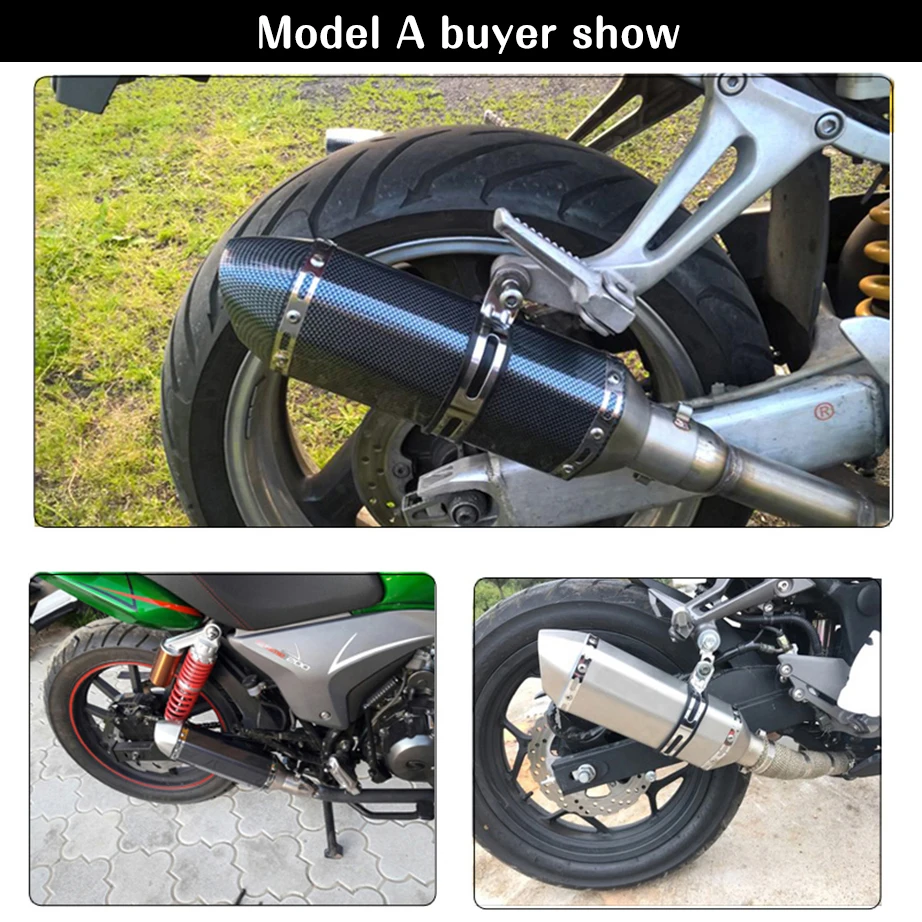 ZSDTRP мотоцикл AK стикер глушитель Escapamento Moto Universel 35 51 мм для nmax CB400 ER6N GY6 ATV Байк
