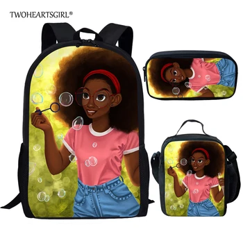 Twoheartsgirl African Bubble Girl School Bag for Teenager Girls Black Afro Magic Bookbags Mochila Student Kids Bagpack Sets
Twoheartsgirl African Bubble Girl School Bag for Teenager Girls Black Afro Magic Bookbags Mochila Student Kids Bagpack Sets