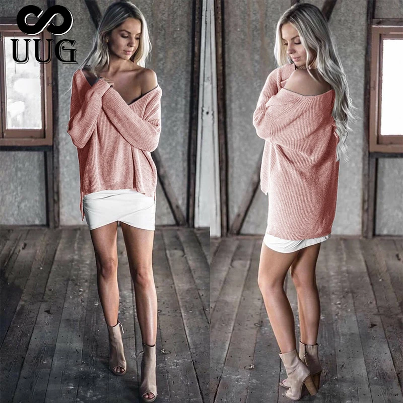 UUG 2019 New Women Fashion Sexy Sweater Loose Batwing Sleeve Plus Size Pullover Spring Autumn Cashmere Sweaters 
UUG 2019 New Women Fashion Sexy Sweater Loose Batwing Sleeve Plus Size Pullover Spring Autumn Cashmere Sweaters