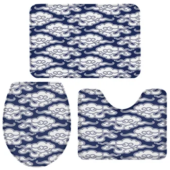 3 Pieces Bathroom Set Traditional Chinese Auspicious Clouds Pattern Dark Blue Background Durable Bath Set Toilet Cover Mat
3 Pieces Bathroom Set Traditional Chinese Auspicious Clouds Pattern Dark Blue Background Durable Bath Set Toilet Cover Mat