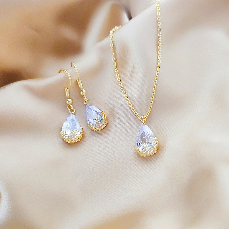 HZ 2019 Korean Unique Crystal Baroque Waterdrop Luxury Vintage Golden Plated Drop Necklace Earrings for Women Girls Jewelry
HZ 2019 Korean Unique Crystal Baroque Waterdrop Luxury Vintage Golden Plated Drop Necklace Earrings for Women Girls Jewelry