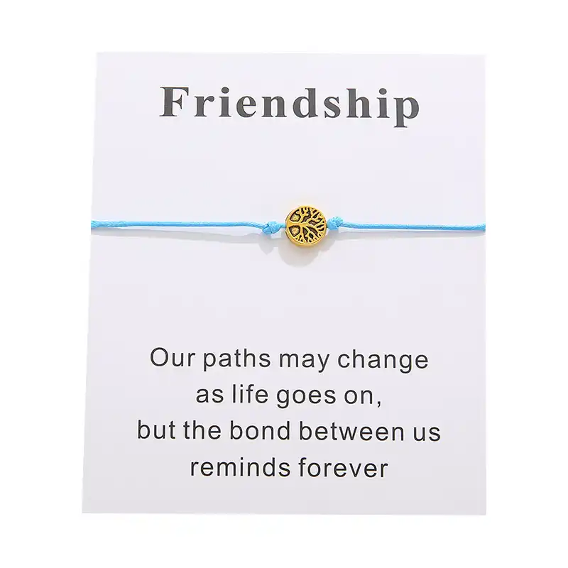 gold life tree charm bracelets for women men lovers lucky red