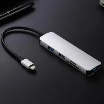 5 In 1 Type-c Adapter USB 3.0 Multi-Function Hub Splitter With TF / SD Card Reader
5 In 1 Type-c Adapter USB 3.0 Multi-Function Hub Splitter With TF / SD Card Reader