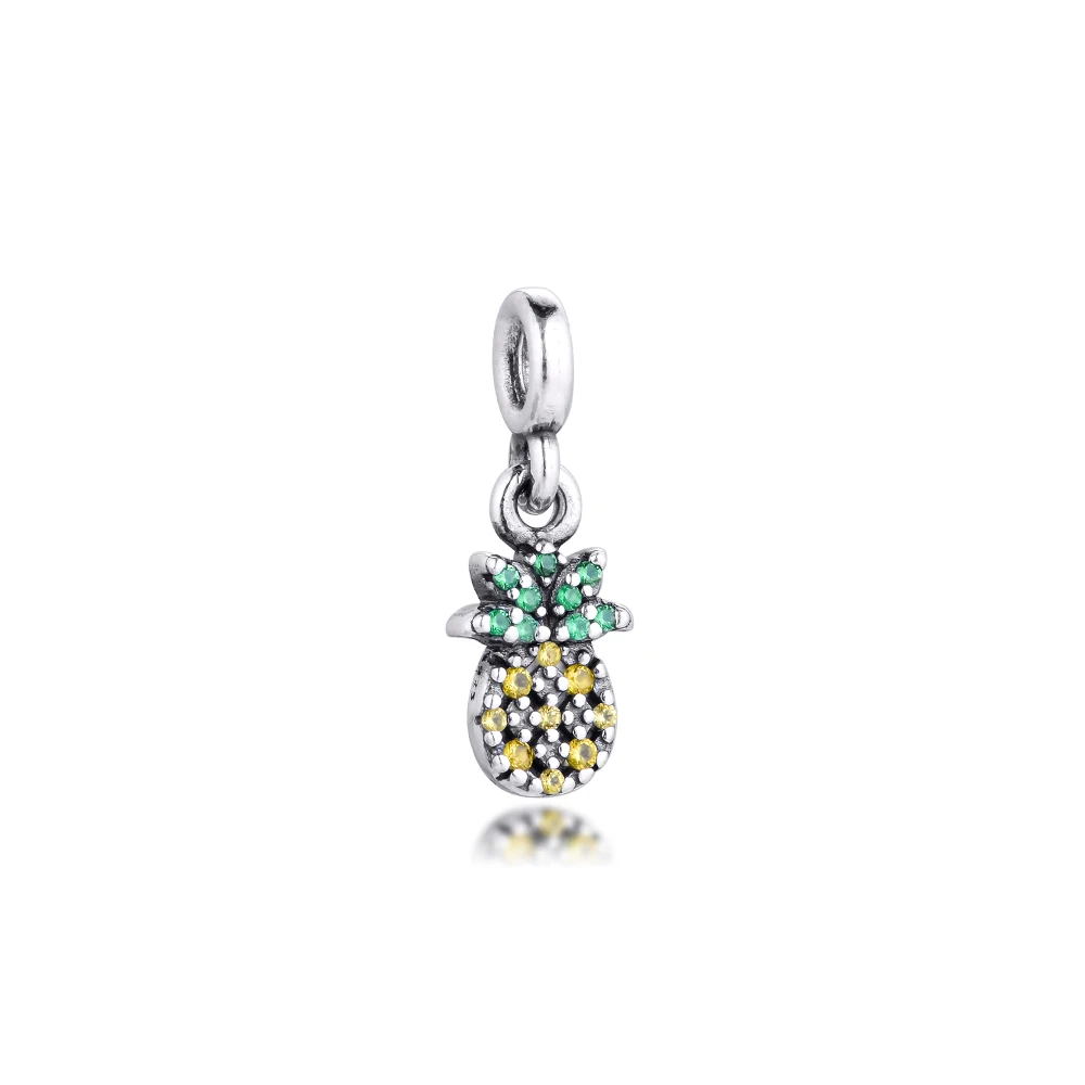 

Genuine 925 Sterling Silver My Pineapple Dangle Charms Fits Pandora Me Bracelet Small Hole Beads for Jewelry Making Bijoux Femme