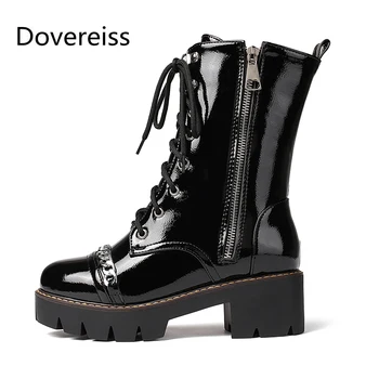 Dovereiss Fashion Women's Shoes Winter Pure color Platform new flats Cross tied Zipper Round toe Short boots big size 43
Dovereiss Fashion Women's Shoes Winter Pure color Platform new flats Cross tied Zipper Round toe Short boots big size 43