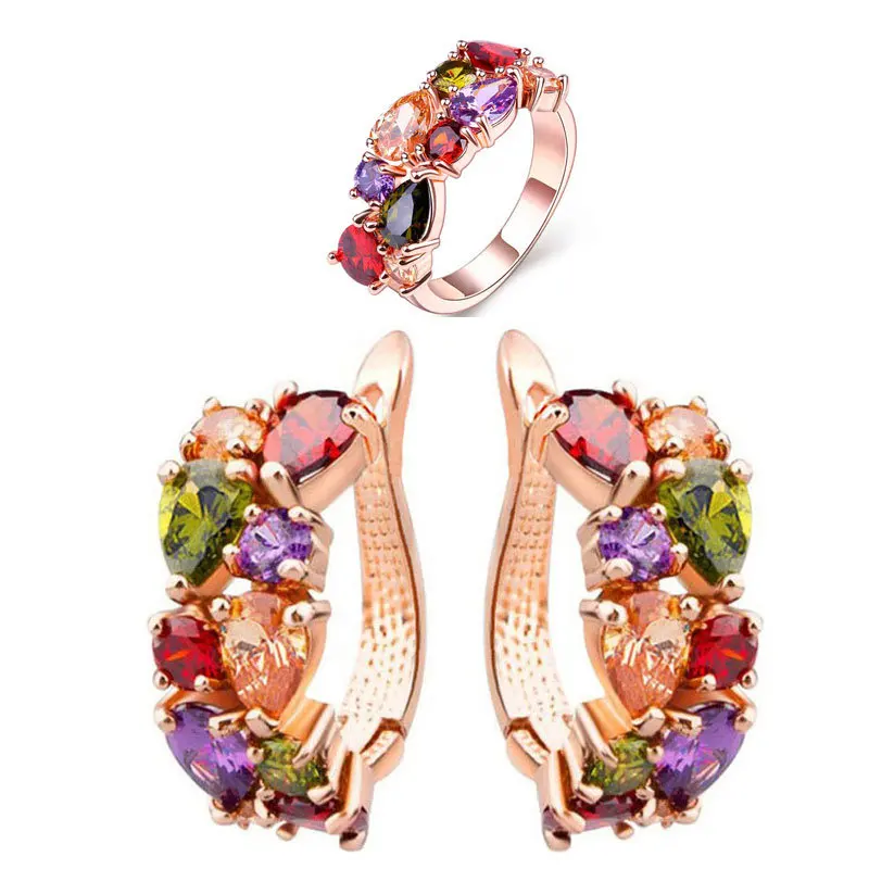 Export Supply of Goods Colorful Set Mona Lisa Ear Clip + Ring Two-Piece Set AAA Zircon WOMEN'S Suit
Export Supply of Goods Colorful Set Mona Lisa Ear Clip + Ring Two-Piece Set AAA Zircon WOMEN'S Suit
