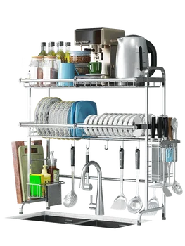 304 stainless steel sink rack leaching rack kitchen rack supplies household storage rack pool put dishes rack
304 stainless steel sink rack leaching rack kitchen rack supplies household storage rack pool put dishes rack