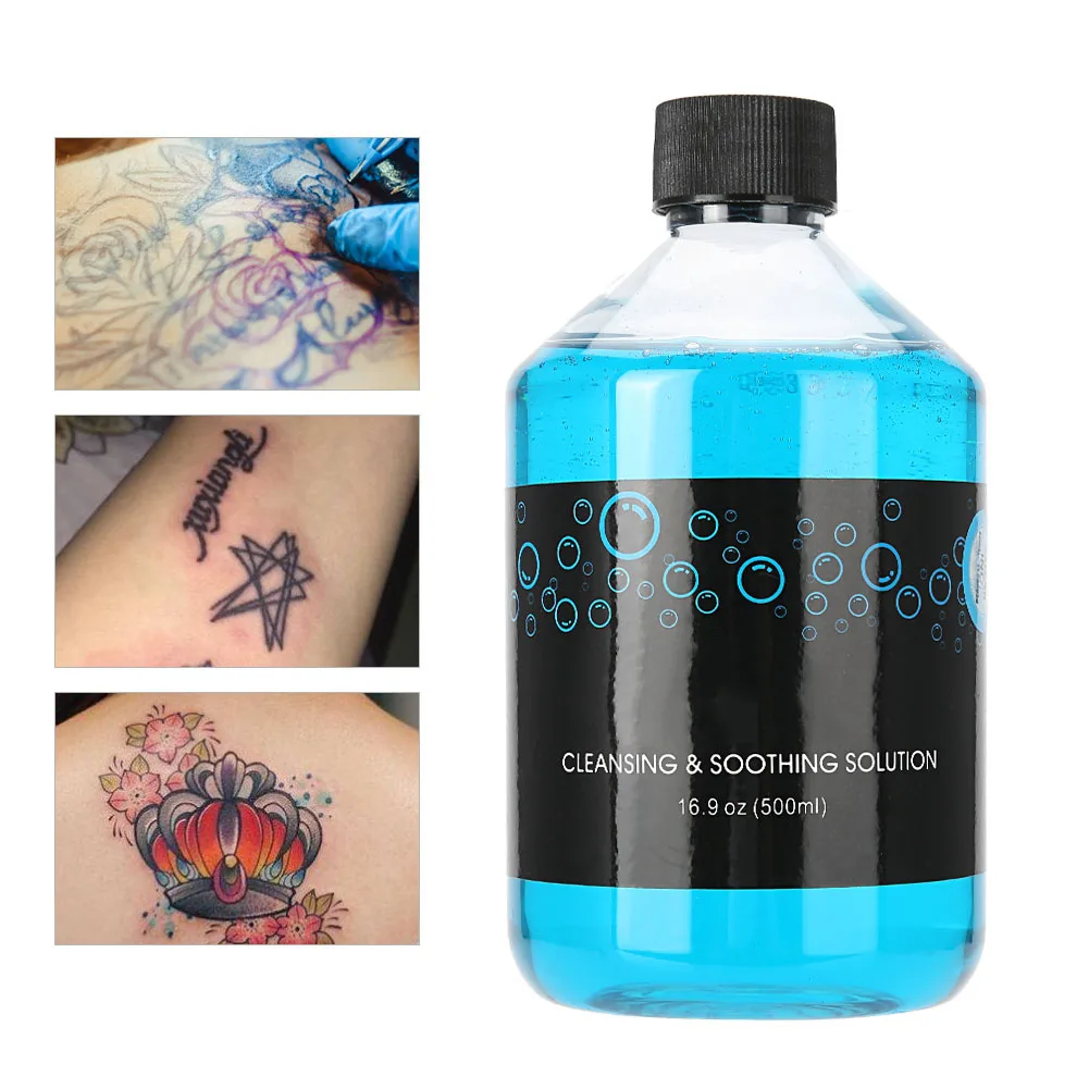 

500ml Natural Plant Extract High Enrichment Tattoo Aftercare Solution Cleaning Process Liquid Soap Tattoo Supplies Accessories