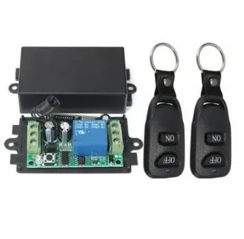 12 Volt Single-channel Wireless Remote Switch Control Board with 2 PCs Belt Buckle 2 Key Remote Control 433 MHz
12 Volt Single-channel Wireless Remote Switch Control Board with 2 PCs Belt Buckle 2 Key Remote Control 433 MHz