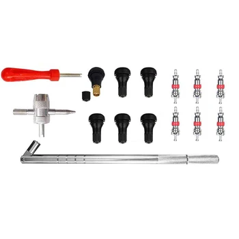 15pcs/set Tire Repair Tools Set Valve Cores Valve Stems Core Remover+Stem Puller Multi-function 4-in-1 Tool for Car Motorcycle
15pcs/set Tire Repair Tools Set Valve Cores Valve Stems Core Remover+Stem Puller Multi-function 4-in-1 Tool for Car Motorcycle