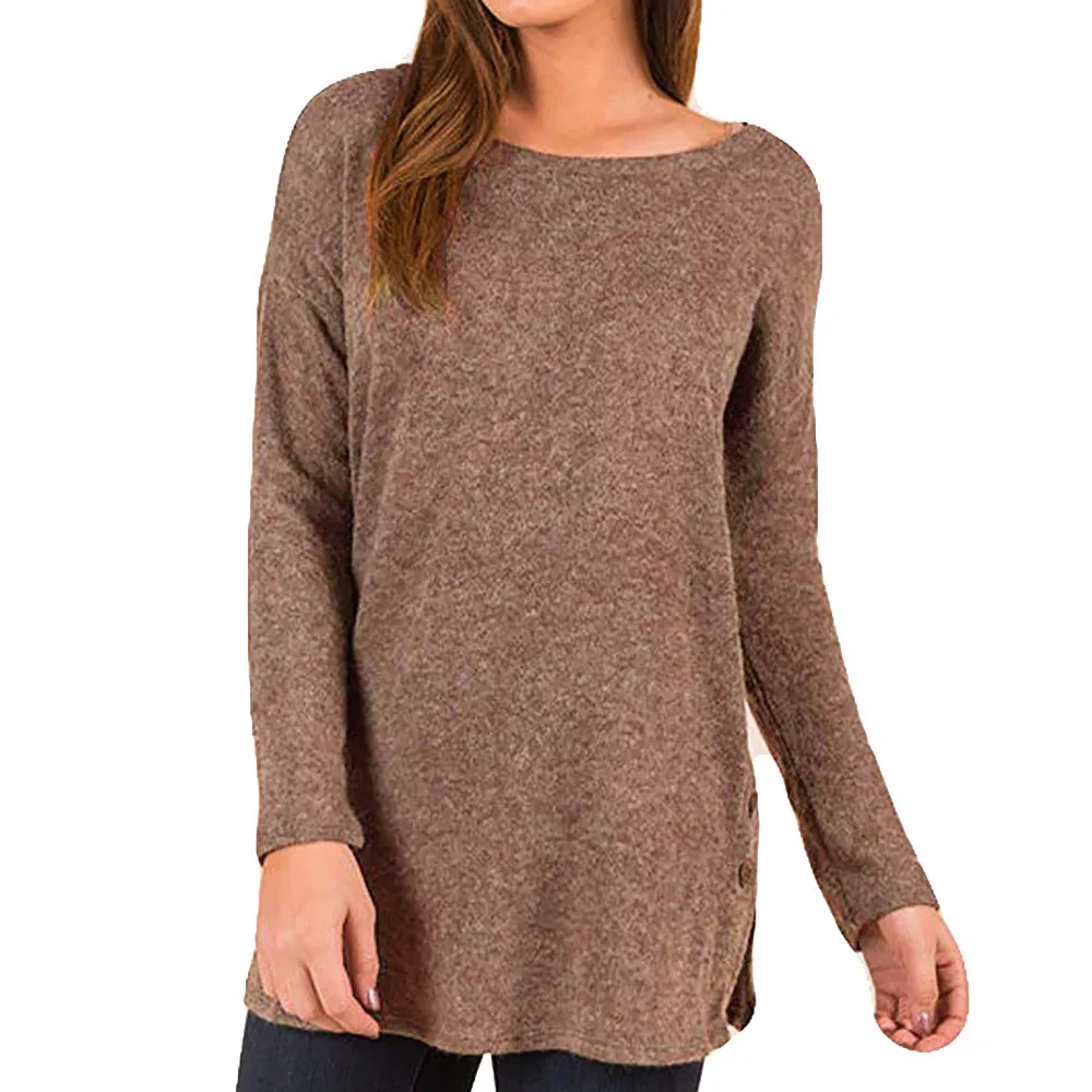 JAYCOSIN Women's sweater Plus Size Loose Sweater Button Side Long Sleeve Tunic Top knitted Sweater L300730
JAYCOSIN Women's sweater Plus Size Loose Sweater Button Side Long Sleeve Tunic Top knitted Sweater L300730