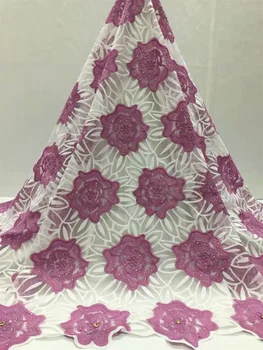 High Quality Nigerian Wedding Lace Fabric Purple Pink Latest African Laces velvet French Net Lace Fabric With Stones for Dress 
High Quality Nigerian Wedding Lace Fabric Purple Pink Latest African Laces velvet French Net Lace Fabric With Stones for Dress