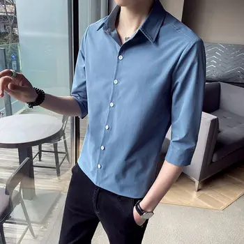 2020 Summer New Youth Popular Solid Color Korean Men's Slim Solid Color Seven-point Sleeve Shirt Fashion Casual Shirt M-3XL
2020 Summer New Youth Popular Solid Color Korean Men's Slim Solid Color Seven-point Sleeve Shirt Fashion Casual Shirt M-3XL