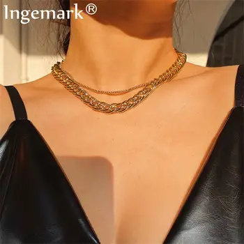 High Quality Hip Hop Chunky Chain Necklace & Pendant Collar Statement Men Multi Layer Punk Aluminum Thick Necklace Women Jewelry
High Quality Hip Hop Chunky Chain Necklace & Pendant Collar Statement Men Multi Layer Punk Aluminum Thick Necklace Women Jewelry
