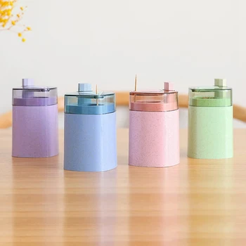 Creative High Quality Automatic Toothpick Holder Container Wheat Straw Household Table Toothpick Storage Box Toothpick Dispenser
Creative High Quality Automatic Toothpick Holder Container Wheat Straw Household Table Toothpick Storage Box Toothpick Dispenser