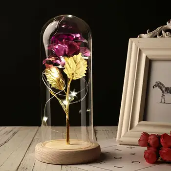 Luminous Rose Flower Glass Cover 24K Gold Romantic Gold Foil Rose Gift LED Immortality Party Eternal Flower Flowers
Luminous Rose Flower Glass Cover 24K Gold Romantic Gold Foil Rose Gift LED Immortality Party Eternal Flower Flowers