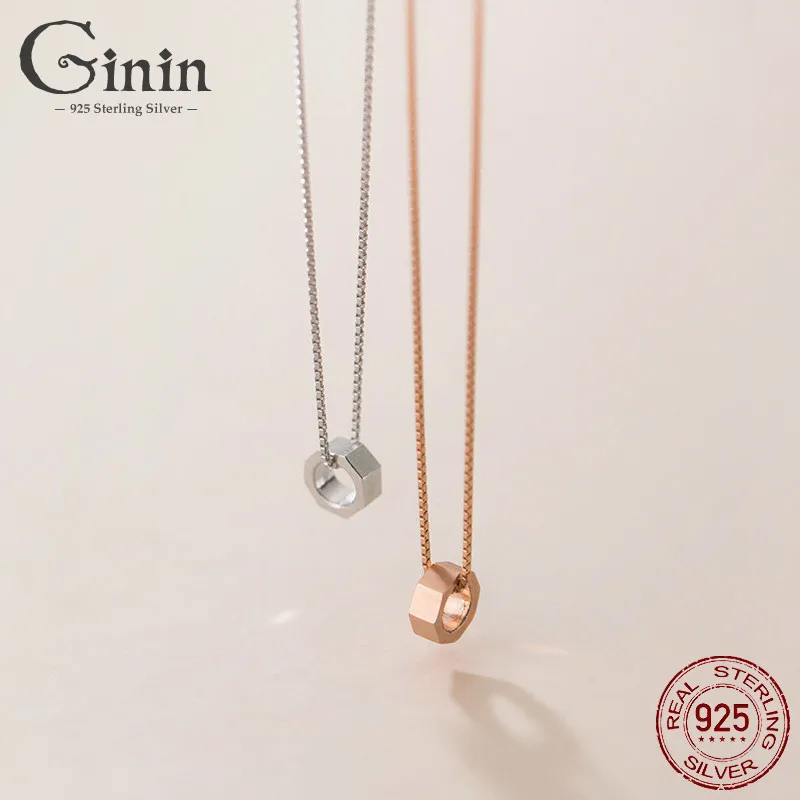 Ginin 925 Sterling Silver Fashion Simple Elegant Polygon Circle Pendant Necklace Women Geometric Exquisite Small Choker Jewelry
Ginin 925 Sterling Silver Fashion Simple Elegant Polygon Circle Pendant Necklace Women Geometric Exquisite Small Choker Jewelry