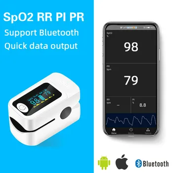 Bluetooth Oximetro SpO2 RR PR PI Fingertip Pulse Oximeter Blood Oxygen Monitor Oximetro de dedo with case for Android IOS
Bluetooth Oximetro SpO2 RR PR PI Fingertip Pulse Oximeter Blood Oxygen Monitor Oximetro de dedo with case for Android IOS
