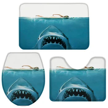 3 Pieces Bathroom Set Deep Sea Shark Bath Set Toilet Cover Mat Pedestal Rug Non-Slip Bathroom Rug Set
3 Pieces Bathroom Set Deep Sea Shark Bath Set Toilet Cover Mat Pedestal Rug Non-Slip Bathroom Rug Set